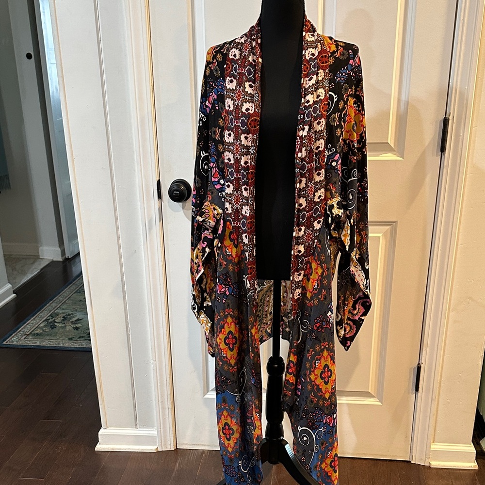 Free People Multicolor Patterned Kimono
